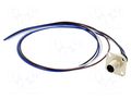 Connector: M12; socket; male; 4A; 250V; PIN: 4; IP67; straight; cables LUTRONIC 1230-04-TF1CW00405