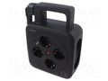Plug socket strip: protective; Sockets: 4; 230VAC; 16A; black; 5m LOGILINK LPS504