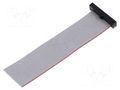 Ribbon cable with IDC connectors; IDC,wires; Tape ph: 0.64mm SAMTEC FFSD14S030001N