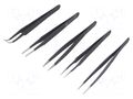 Tweezers-set; universal; ESD; 5pcs. PIERGIACOMI PG-K5-T1D