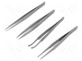 Tweezers-set; universal; 4pcs. PIERGIACOMI PG-KIT4-2T