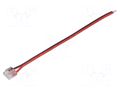 LED tape connector; for tape-wire connection; with leads; 6A POS UQS-COB-8W-CS