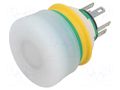 Switch: emergency stop; 16mm; Stabl.pos: 2; NC x2; white; yes; IP65 IDEC XA1E-LV3SG02Q4TWR