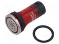 Signaller: sound; 85dB; Illumin: LED; IP67; Ø16mm; max.8mm; plastic ONPOW 3916-JM24VDC