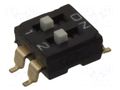 Switch: DIP-SWITCH; OFF-ON; 0.025A/24VDC; Pos: 2; SMD; -20÷70°C OMRON Electronic Components A6S-2104-PH