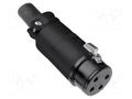 Connector: loudspeaker; plug; female; PIN: 5; for cable; 20A; 200V AMPHENOL EP-5-11PB