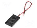 Loudspeaker; miniature; 1.5W; 8Ω; 25x14x4.5mm; 20kHz; fabric Same Sky CDS-25148-L100