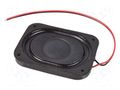 Loudspeaker; miniature; 2W; 4Ω; 40x30x7.1mm; 20kHz; paper,fabric Same Sky CDS-40304-L100