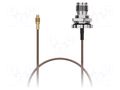 Cable; MMCX male,TNC female; brown; straight,with o-ring seal GCT CAB435RF-0200-A-1