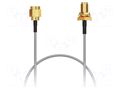 Cable; SMA male,SMA female; brown; -40÷125°C; 0÷3GHz; 300mm; 50Ω GCT 243-RF-0300-A-1