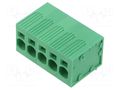Connector: PCB terminal block; terminal; 40A; 600V; angled 90° ADAM TECH EB167A-05-M