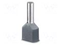 Tip: bootlace ferrule; insulated,double; copper; 4mm2; tinned PHOENIX CONTACT AI-TWIN2X4-12GY