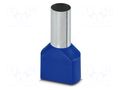 Tip: bootlace ferrule; insulated,double; copper; 16mm2; tinned PHOENIX CONTACT AI-TWIN2X16-16BU