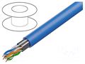 Wire; F/UTP; 4x2x23AWG; 6a; wire; Cu; Insulation: LSZH; blue; 100m BELDEN 10GXE00.06100