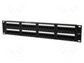 Patch panel; black; Number of ports: 48; Cat: 6; RJ45 socket x48 GEMBIRD NPP-C648CM-001