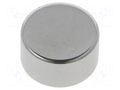 Magnet: permanent; neodymium; 135N; Ø: 23mm; H: 12mm ELESA+GANTER GN55.2-ND-23-12