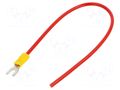 Cable with crimped terminals; H07V-K; 4mm2; red; 250mm; fork CHEVAL M4WI-400RD025