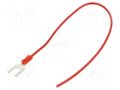 Cable with crimped terminals; H05V-K; 0.75mm2; red; 250mm; fork CHEVAL M6WI-075RD025