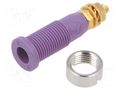 Connector: 2mm banana; socket; 10A; 1kV; 31mm; violet; -25÷70°C HIRSCHMANN T&M MSEB2600GM3AUVI