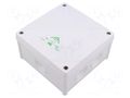 Enclosure: junction box; X: 127mm; Y: 127mm; Z: 70mm; IP66; white SPELSBERG ABOX-060-6/W