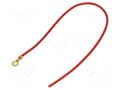 Cable with crimped terminals; H05V-K; 0.75mm2; red; 250mm; ring CHEVAL M3R-075RD025