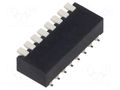 Switch: DIP-SWITCH; Poles number: 8; OFF-ON; 25mA/24VDC; Pos: 2/8 ECE EPA108EZ