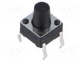Microswitch TACT; SPST; Pos: 2; 0.05A/12VDC; THT; 1.57N; 6x6x3.5mm CONNFLY TACT4101-17160-A