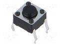 Microswitch TACT; SPST; Pos: 2; 0.05A/12VDC; THT; 2.45N; 6x6x3.5mm CONNFLY TACT4101-11250-A