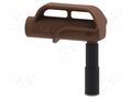 Adapter; 4A; brown; Tip diameter: 10mm; Socket size: 4mm; MGP ELECTRO-PJP PJPMGP10-0-IEC-BN