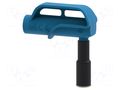 Adapter; 4A; blue; Tip diameter: 10mm; Socket size: 4mm; MGP ELECTRO-PJP PJPMGP10-0-IEC-BL