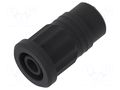 Connector: 4mm banana; socket; 36A; black; nickel plated; m3 holes ELECTRO-PJP PJP3293-N