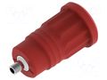 Connector: 4mm banana; socket; 25A; red; nickel plated; insulated ELECTRO-PJP PJP3290-R