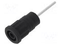 Connector: 4mm banana; socket; 36A; black; nickel plated; 44.5mm ELECTRO-PJP PJP3289-N