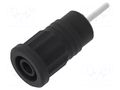Connector: 4mm banana; socket; 36A; black; nickel plated; 35mm ELECTRO-PJP PJP3287-N