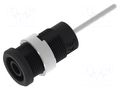 Connector: 4mm banana; socket; black; nickel plated; insulated ELECTRO-PJP PJP3269-C-N