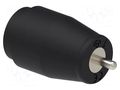 Connector: 4mm banana; socket; 25A; black; nickel plated; 26mm ELECTRO-PJP PJP3223/PCB-N