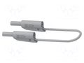 Test lead; 20A; banana plug 4mm,both sides; Len: 2m; grey ELECTRO-PJP PJP2712-IEC-200G