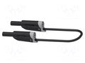 Test lead; 12A; banana plug 4mm,both sides; Len: 1.5m; black ELECTRO-PJP PJP2710-IEC-150N