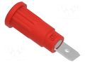 Connector: 2mm banana; socket; 10A; 31.1mm; red; faston terminal ELECTRO-PJP PJP229-2-R