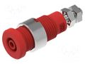 Connector: 2mm banana; socket; red; M3 screw; insulated ELECTRO-PJP PJP228-4-C-R