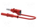 Test lead; 20A; banana plug 4mm,both sides; Len: 1m; red ELECTRO-PJP PJP2212/2312-100R