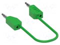 Test lead; 60VDC; 30VAC; 6A; banana plug 2mm,both sides; Len: 0.1m ELECTRO-PJP PJP214-10V