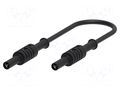 Test lead; 12A; banana socket 4mm,both sides; Len: 1m; black ELECTRO-PJP PJP2061-IEC-100N