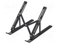 Stand; 18"; black; aluminium,rubber; 250x180x140mm; laptop,tablet SAVIO SAVPB-05