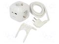 Plug socket strip: protective; Sockets: 4; 230VAC; 16A; white; 1.4m LOGILINK LPS283U