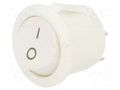 ROCKER; SPST; Pos: 2; OFF-ON; 6A/250VAC; white; none; Body: white ORNO OR-AE-13180/W