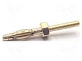 Connector: 2mm banana; plug; 15A; 23mm; M2 MUELLER ELECTRIC BU-168-M2-10MM