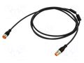 Cable: for sensors/automation; PIN: 4; 2m; plug; 230VDC; 230VAC; 4A LUMBERG AUTOMATION RST4-RKT4-225/2M