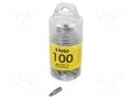 Screwdriver bit; Pozidriv®; PZ2; 1/4"; Overall len: 25mm; 100pcs. FELO FL02102017