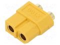 Connector: DC supply; socket; female; XT60; 30A; 500V; PIN: 2; THT AMASS XT60PB-F